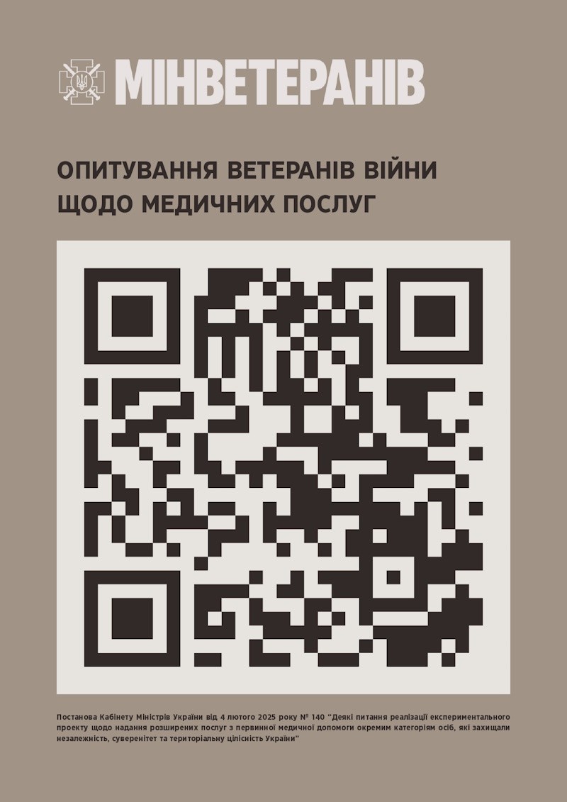 Опитування ветеранів війни щодо медичних послуг