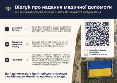 Відгук про надання медичної допомоги від військовослужбовця